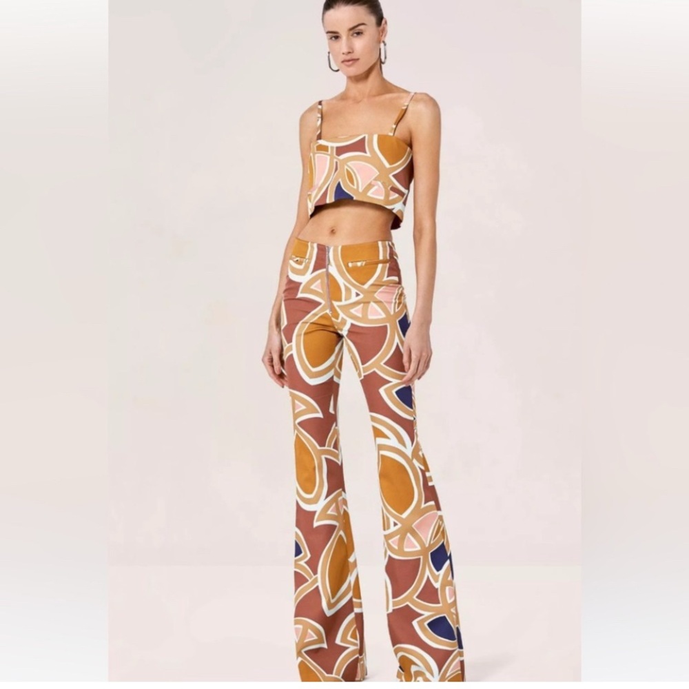 Alexis Multicolor Boot Cut & Flare Pants and top (both)